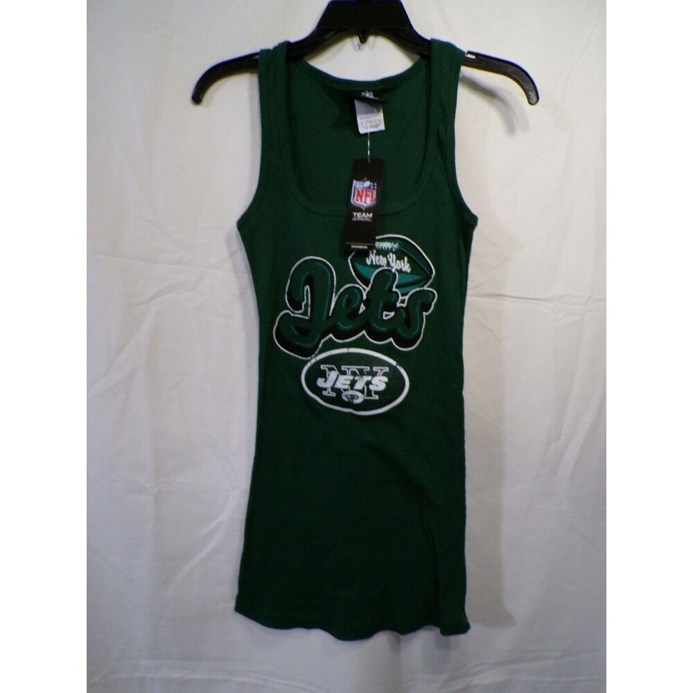 Women's NY Jets Tank Top Team Apparel Green M Scoop Neck
